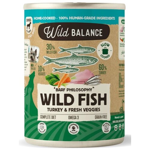 Karma dla psa WILD BALANCE Indyk z rybą 400 g