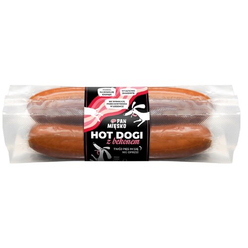 Przysmak dla psa PAN MIĘSKO Hot Dogi z Bekonem 220 g