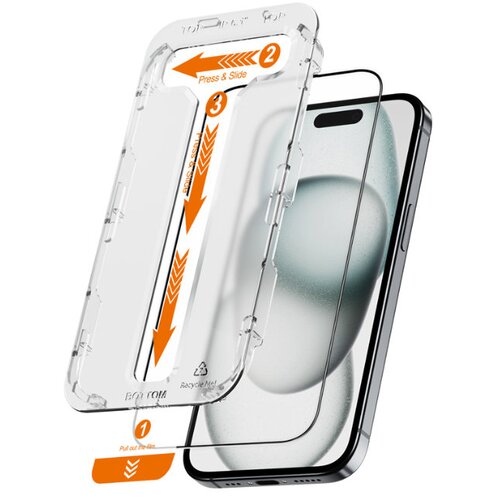 Szkło hartowane CRONG EasyShield do Apple iPhone 15/16 (2szt.)