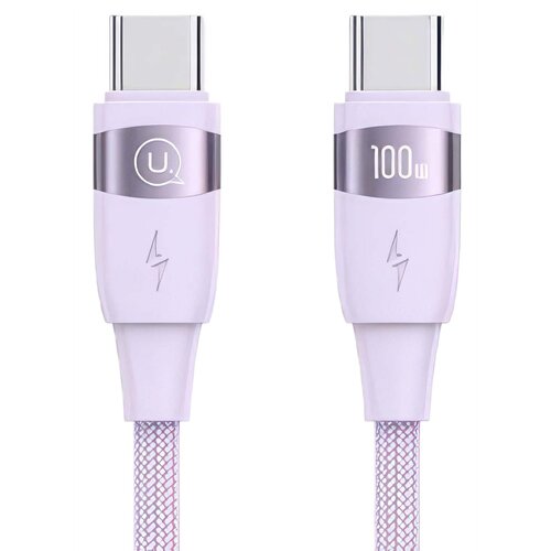 Kabel USB-C - USB-C USAMS US-SJ632 100W 1.2 m Fioletowy