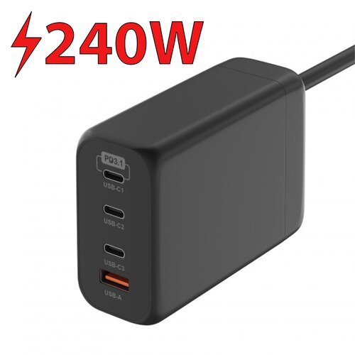 Ładowarka sieciowa NEWELL GaN 240W Czarny