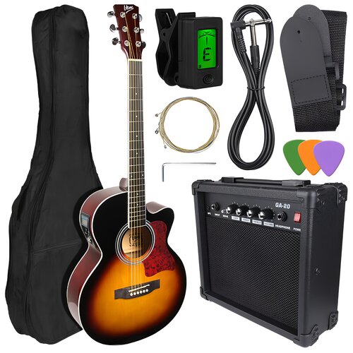 Gitara elektroakustyczna V-TONE Eag Set SB + wzmacniacz gitarowy Sunburst