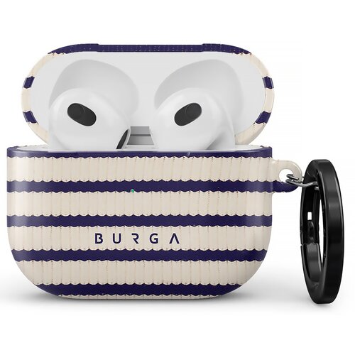 Etui na słuchawki BURGA Old Money do Apple AirPods 3 Beżowo-niebieski