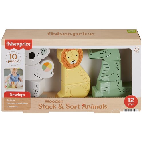 Zabawka edukacyjna FISHER PRICE Układaj i sortuj zwierzątka HXV04