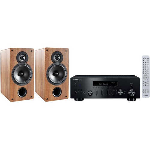 Zestaw stereo YAMAHA MusicCast R-N600A + INDIANA LINE Tesi 261 Orzechowo-czarny