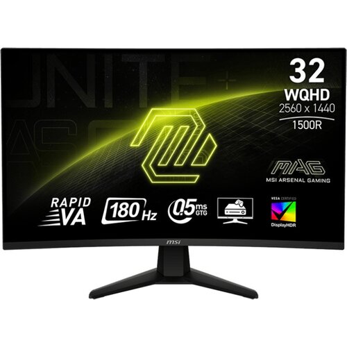 Monitor MSI MAG 32CQ6F 31.5" 2560x1440px 180Hz 0.5 ms [GTG] Curved