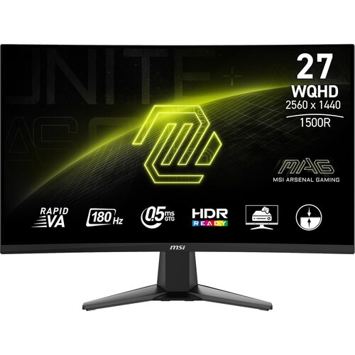 Monitor MSI MAG 27CQ6F 27" 2560x1440px 180Hz 0.5 ms [GTG] Curved