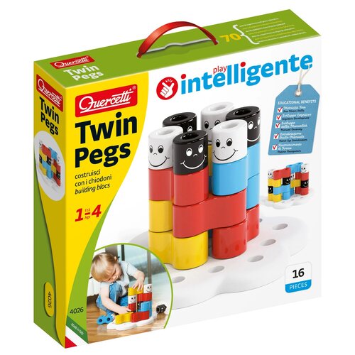 Klocki konstrukcyjne QUERCETTI Play intelligente Twin Pegs 4026