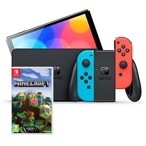 NINTENDO Switch Oled Czerwono-niebieska + Minecraft Gra NINTENDO SWITCH  Konsola - niskie ceny i opinie w Media Expert