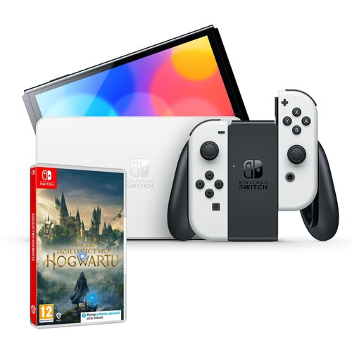 Konsola NINTENDO Switch Oled Biała + Dziedzictwo Hogwartu (Hogwarts Legacy) Gra NINTENDO SWITCH