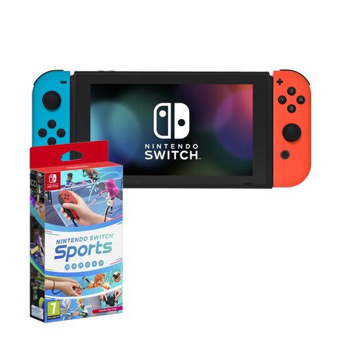 NINTENDO Switch HAC-001(-01) + Kontroler Switch Czerwono-niebieski +  Nintendo Switch Sports Gra NINTENDO SWITCH Konsola - niskie ceny i opinie w  Media Expert