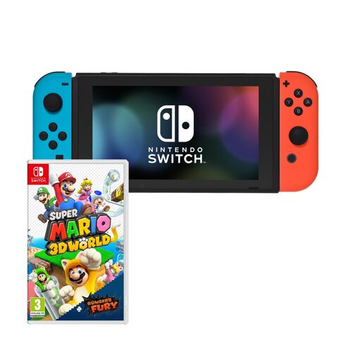 NINTENDO Switch HAC-001(-01) + Kontroler Switch Czerwono-niebieski + Super  Mario 3D World + Bowser's Fury Gra NINTENDO SWITCH Konsola - niskie ceny i  opinie w Media Expert