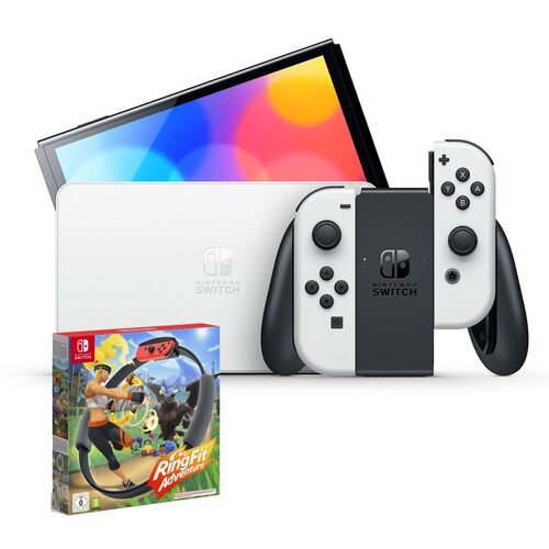 Konsola NINTENDO Switch Oled Biała + Ring Fit Adventure Gra NINTENDO SWITCH