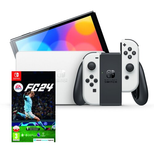 Konsola NINTENDO Switch Oled Biała + EA SPORTS FC 24 Gra NINTENDO SWITCH