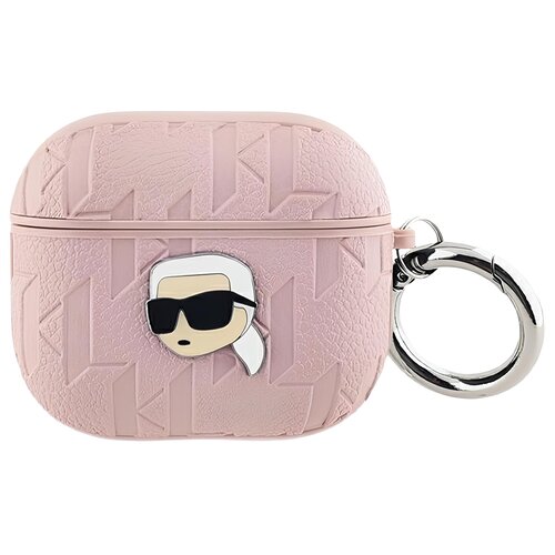 Etui na słuchawki KARL LAGERFELD Monogram Karl Head do Apple AirPods 3 Różowy