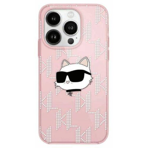 Etui KARL LAGERFELD IML Choupette Head & Monogram do iPhone 13 Pro Max Różowy