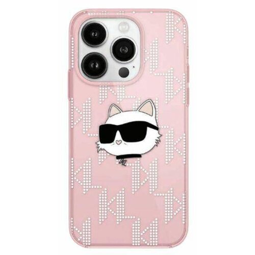 Etui KARL LAGERFELD IML Choupette Head & Monogram do iPhone 14 Pro Różowy
