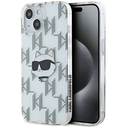 Etui KARL LAGERFELD IML Choupette Head & Monogram do Apple iPhone 13/14/15 Przezroczysty