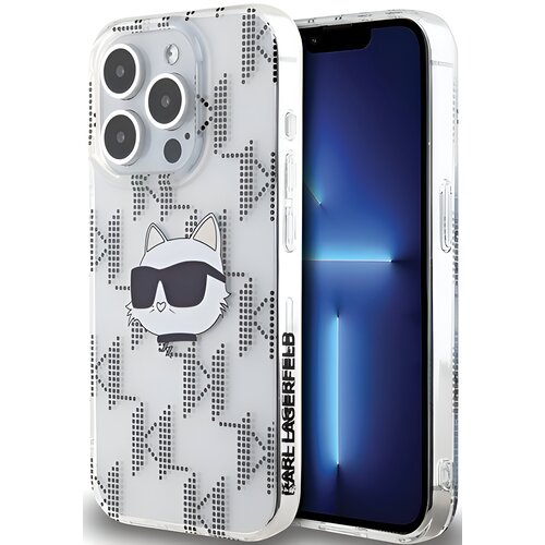 Etui KARL LAGERFELD IML Choupette Head & Monogram do Apple iPhone 15 Pro Max Przezroczysty