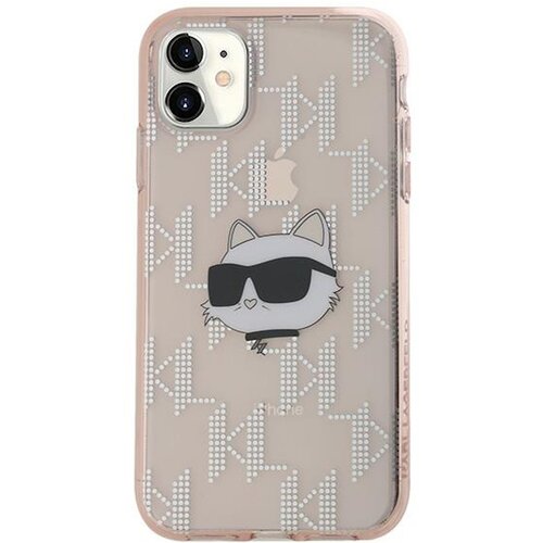 Etui KARL LAGERFELD IML Choupette Head & Monogram do Apple iPhone 11/Xr Różowy