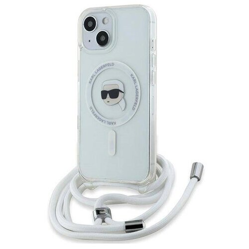 Etui KARL LAGERFELD Crossbody IML Karl Head Magsafe do Apple iPhone 13/14/15 Przezroczysty