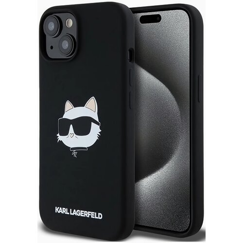 Etui KARL LAGERFELD Silicone Choupette Head MagSafe do Apple iPhone 13/14/15 Czarny