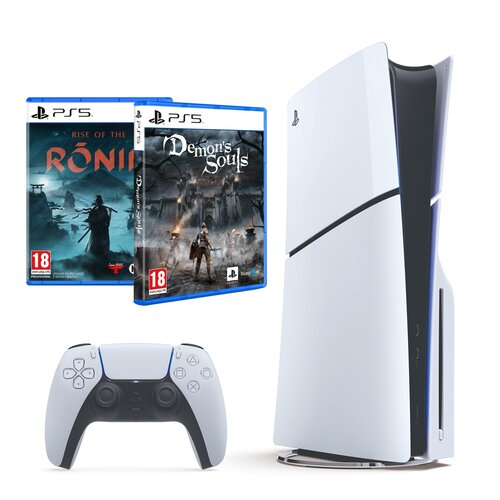 Konsola SONY PlayStation 5 Slim + Rise of the Ronin Gra PS5 + Demon-s Souls Gra PS5