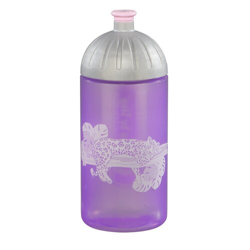Bidon STEP BY STEP Jungle Cat 500 ml Fioletowo-szary