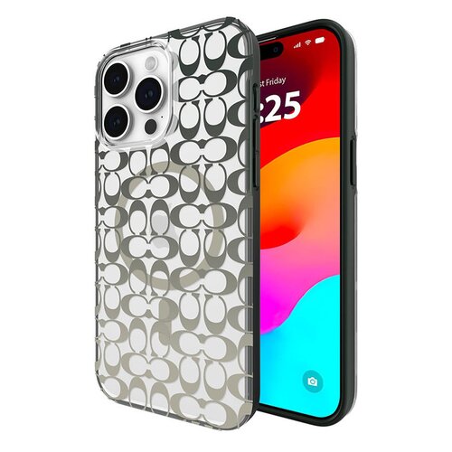 Etui COACH Signature C Ombre MagSafe do Apple iPhone 15 Pro Max Przezroczysto-zielony