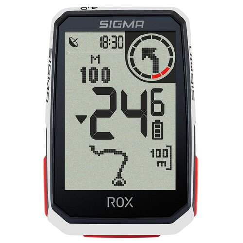 Licznik rowerowy SIGMA Rox 4.0 Biały Podświetlany