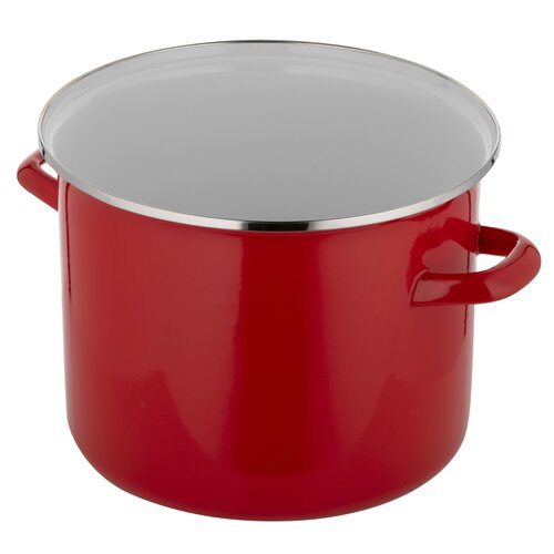 Garnek FLORINA Prosty Gładki 22 cm Czerwony