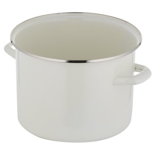 Garnek FLORINA Prosty Gładki 22 cm Kremowy