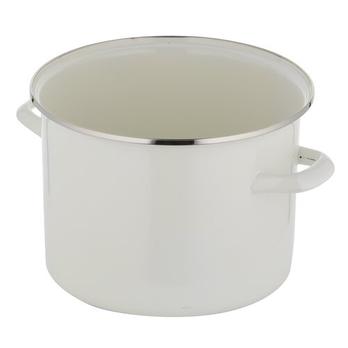 Garnek FLORINA Prosty Gładki 16 cm Kremowy