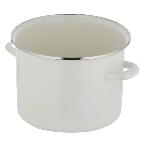 Garnek FLORINA Prosty Gładki 18 cm Kremowy