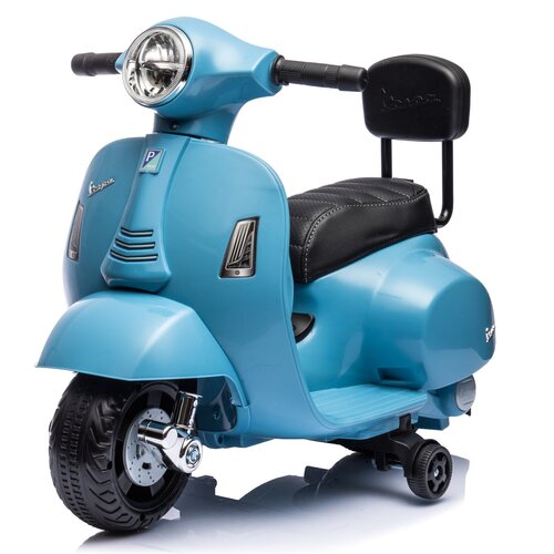 Motorek elektryczny SUN BABY Scooter Vespa z oparciem Niebieski