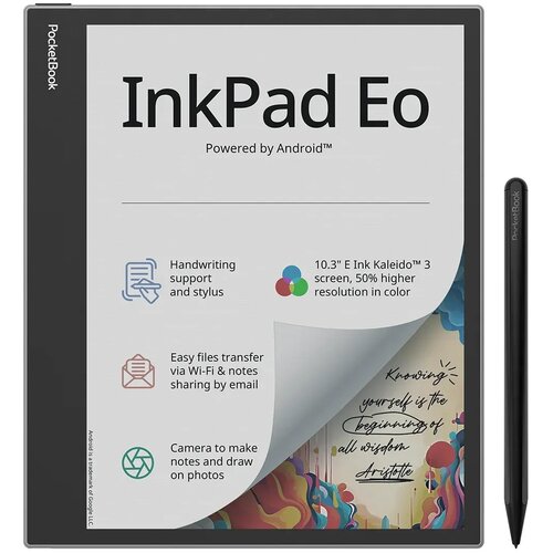Czytnik e-booków POCKETBOOK InkPad Eo 10.3", Podświetlany ekran, Wi-Fi, Bez reklam Szary