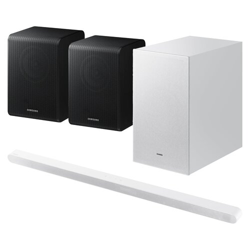Soundbar SAMSUNG HW-S701D EN Biały + Kolumny głośnikowe SAMSUNG SWA-9200S Czarny (2 szt.)