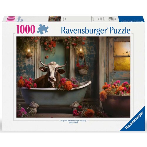 Puzzle RAVENSBURGER Krowa w kąpieli 12000782 (1000 elementów)