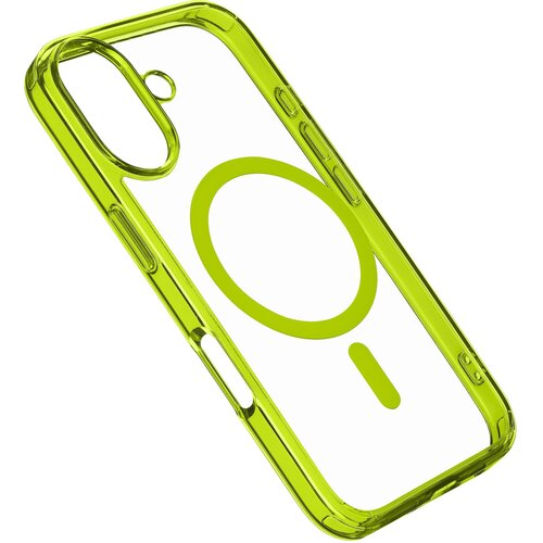 Etui CELLULARLINE Iconic Magsafe do Apple iPhone 16 Plus Przezroczysto-zielony