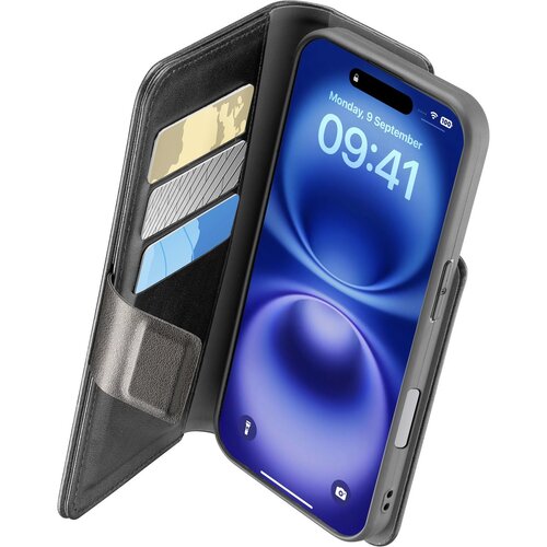 Etui CELLULARLINE Book Agenda do Apple iPhone 16 Czarny