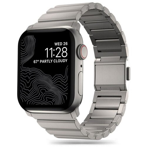 Pasek TECH-PROTECT Steelband o Apple Watch 6/7/8/9/10/SE/Ultra 1/2 (44/45/46/49mm) Tytanowy