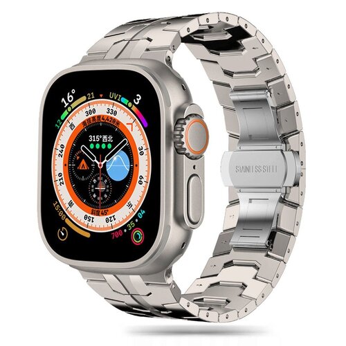 Pasek TECH-PROTECT Stainless Line do Apple Watch 6/7/8/9/10/SE/Ultra 1/2 (44/45/46/49mm) Tytanowy