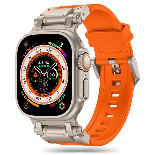 Pasek TECH-PROTECT Delta Pro do Apple Watch 6/7/8/9/10/SE/Ultra 1/2 (44/45/46/49mm) Pomarańczowo-tytanowy