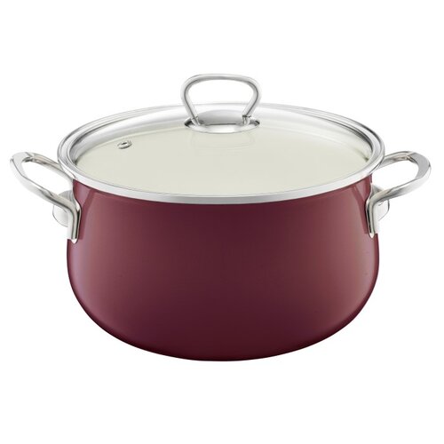 Garnek EMALIA OLKUSZ 35236 Bordowy 20 cm
