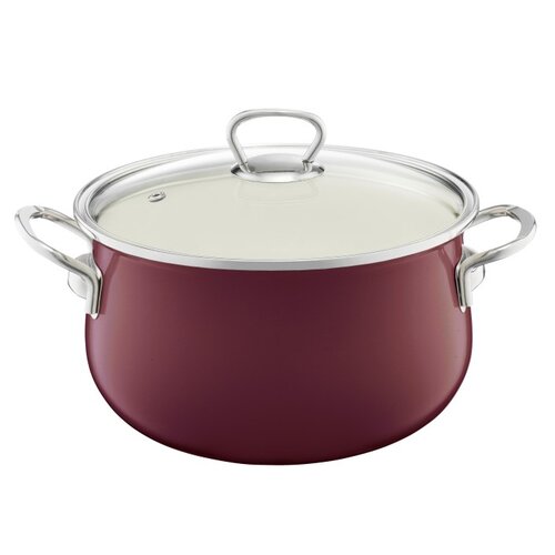 Garnek EMALIA OLKUSZ 35238 Bordowy 14 cm