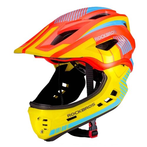 Kask rowerowy ROCKBROS TT-32SOYB-S Żółto-pomarańczowy dla Dzieci (rozmiar S)