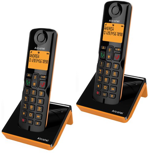 Telefon ALCATEL S280 Duo Czarno Pomarańczowy