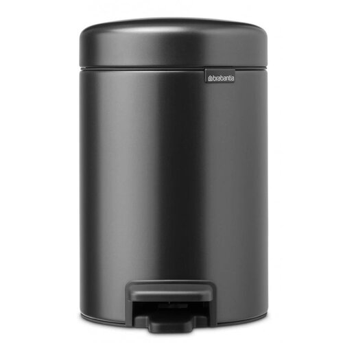 Kosz na śmieci z pedałem BRABANTIA NewIcon 233449 wyjmowane wiadro, nie przepuszcza zapachów, stal 3L Szary
