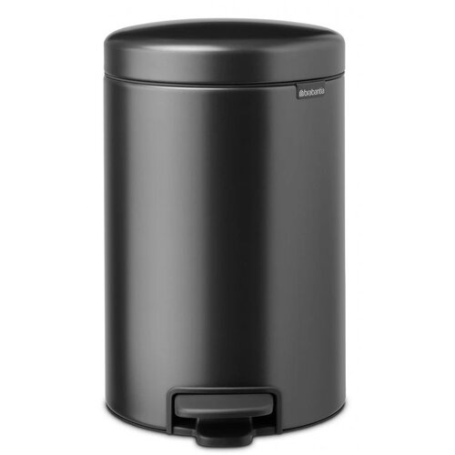 Kosz na śmieci z pedałem BRABANTIA NewIcon 233487 wyjmowane wiadro, nie przepuszcza zapachów, stal 12L Szary