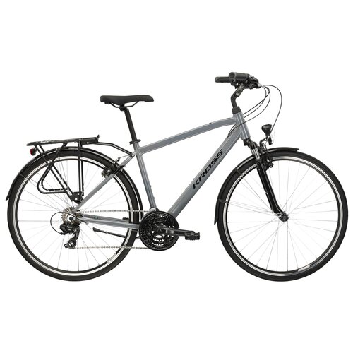 Rower trekkingowy KROSS Trans 1.0 M17 28 cali męski Szaro-czarny